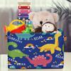 Aglebo Cute Dino Blue Storage Basket Foldable Storage Bins Fabric Organizer Basket with Handles Rectangle Closet Basket for Shelves Laundry Nursery Bedroom Basket, 15 x 11 x 9.5 in 2 Pack view 4