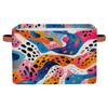 Aglebo Abstract Hedgehog Flower Storage Basket Foldable Storage Bins Fabric Organizer Basket with Handles Rectangle Closet Basket for Shelves Laundry Nursery Bedroom Basket, 15 x 11 x 9.5 in 1 Pack view 1