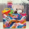 Aglebo Abstract Hedgehog Flower Storage Basket Foldable Storage Bins Fabric Organizer Basket with Handles Rectangle Closet Basket for Shelves Laundry Nursery Bedroom Basket, 15 x 11 x 9.5 in 1 Pack view 3