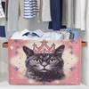 Aglebo Wild Heart Storage Basket Foldable Storage Bins Fabric Organizer Basket with Handles Rectangle Closet Basket for Shelves Laundry Nursery Bedroom Basket, 15 x 11 x 9.5 in 1 Pack view 4
