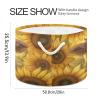 DOMIKING Large Storage Basket for Toys Cow Sunflowers Golden Storage Bin Box Kids Laundry Hamper for Laundry Hamper Kid's Room Baby & Dog Toy view 2