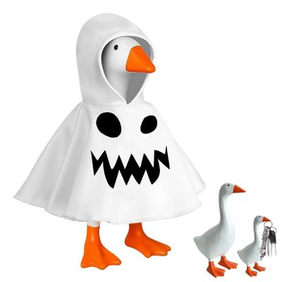 7 Inch Desk Goose Outfits Red Hoodies Tabletop Goose Accessory Mini Porch Goose Costume Magnetic Goose Statue Key Holder Clothes for Table Office Home Decor