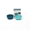 EKOBO Silicone Suction Bowls for Baby Set, 2 Toddler Bowls (Blue AByss & Lagoon), 10oz High-Rim Baby Bowl with Suction Base, Microwave, Oven, Freezer Safe  Reusable, Safe Baby Feeding Bowl BPA free view 1