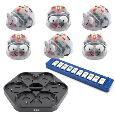 Basic Programming: 6 Blue-Bots See & Say with Free Tactile Code Reader & Free Docking Station w/USB Cable - Perfect for Home, Classroom, Office, Bedroom & Study Room Use