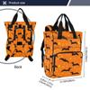 VEKELEE Halloween Black Bat Diaper Bag Backpack Large Travel Baby Diaper Bag with Stroller Straps Unisex Travel Essential view 3