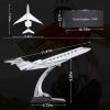 11.81" Gulfstream Jet Model 650, Aviation Airplane Models Alloy Diecast Airplane, Resin Model Airplanes with Stand and Gift Box Adult Collectibles and Decoration Gift (G650) view 4