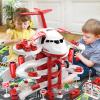 DULONIME Airplane Toys for Toddlers 3-5 - Car Race Tracks for Kids Ages 4-8 with 8 Small Race Cars Toys, Vehicle Toys Trucks, Educational Playset for Kids Boys 3-5, Birthday Gifts for Boys Girls 4-7 view 2