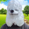 Full Head Poodle Mask,Realistic Poodle Head Mask,Spoof Animal Costume for Halloween Christmas Role-Play Party,Funny Animal Dog Head Masks view 2
