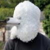 Full Head Poodle Mask,Realistic Poodle Head Mask,Spoof Animal Costume for Halloween Christmas Role-Play Party,Funny Animal Dog Head Masks view 4