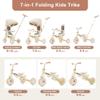 7 in 1 Baby Tricycle Stroller for Toddlers Ages 1Y-6Y Handle Rotatable Seat Retractable Canopy view 2
