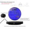 6" Magnetic Levitating Globe, 360Rotating Geographic Globes Levitating Globes with LED Light Floating Magnetic Levitation Floating Globe for Desk Home Office Classroom Decor(Blue+Black/Style A) view 3