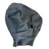 Black Latex Rubber Inflatable Unisex Double Layer Ball Mask Hood With Mouth Tube Cosplay (S) view 3