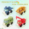 AtomDream Tech Construction Toys for Boys & Girls Ages 35  Excavator, Dump Truck, Crane & Cement Mixer, Construction Vehicle Toy Set for Toddlers & Kids, Durable Play Vehicles for Pretend Play view 2