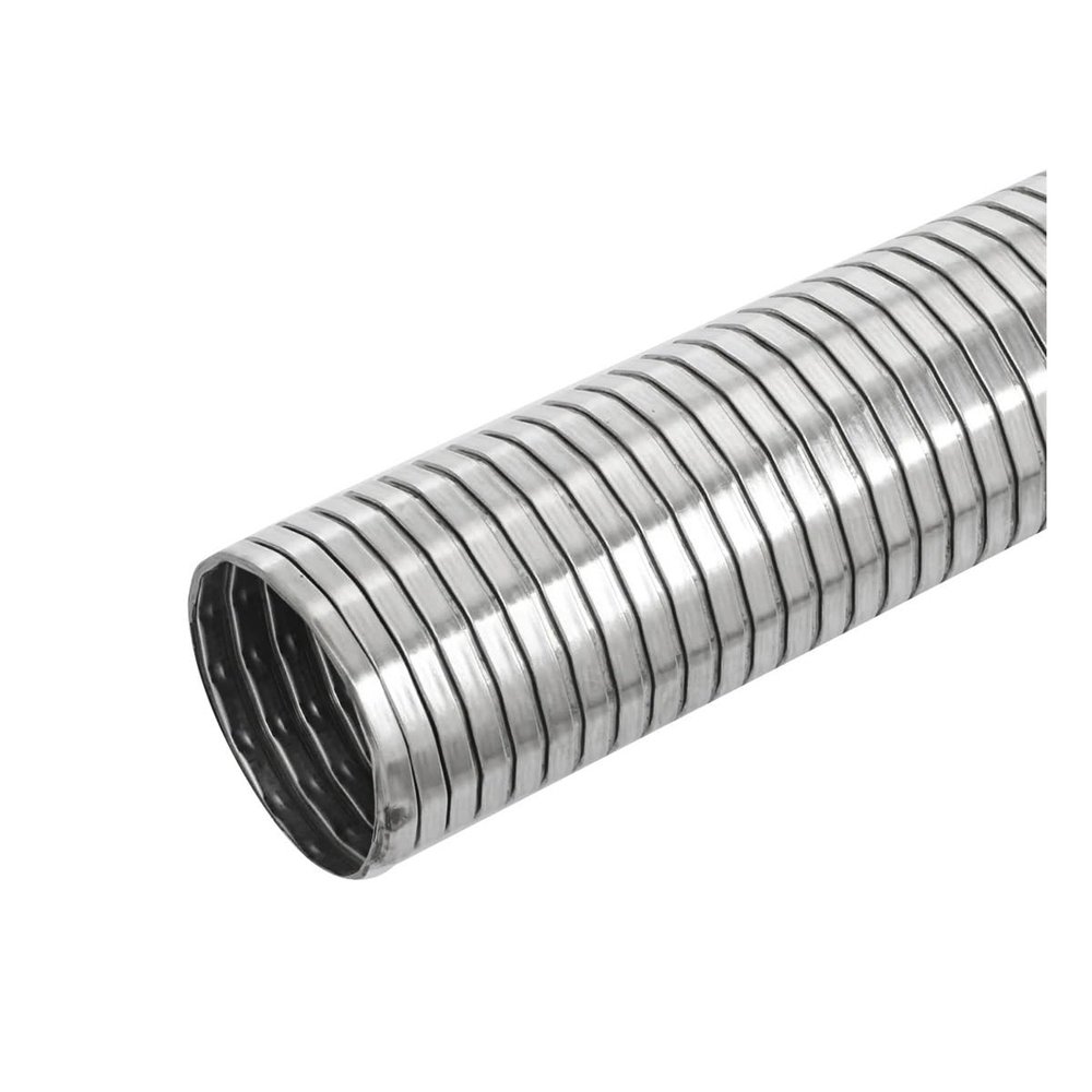 1000mm Universal Flexible Polylock Exhaust Pipe Vent Hose Quick Repair Tube Stainless Steel Exhaust Vent Pipe DIY Smoke Tubes(33-37MM)