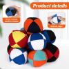 12 Pcs 2.56 Inch Washable Footbag Balls Suitable for Juggling Hacky Sack Games Ideal for Teens and Adults Usable for Outdoor Activities and Parties Durable Helps Improve Coordination Great Gift view 3