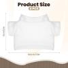 4 PCS Stuffed Bear Basic T Shirt Clothes, White Stuffed Animal Clothes Classic Crew Neck Stuffed T Shirt for DIY Stuffed Animals Accessory Clothe (for 10-12 Inch) view 2