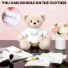 4 PCS Stuffed Bear Basic T Shirt Clothes, White Stuffed Animal Clothes Classic Crew Neck Stuffed T Shirt for DIY Stuffed Animals Accessory Clothe (for 10-12 Inch) view 3