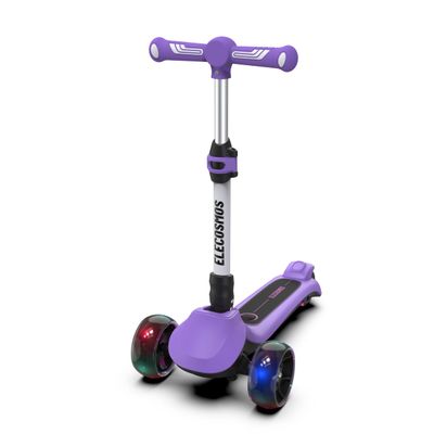 ELECOSMOS Ride On Toys for Kids, Scooter for Kid, 3 Wheel Ride-on for Kids, Christmas Birthday Gift for Girls. Purple