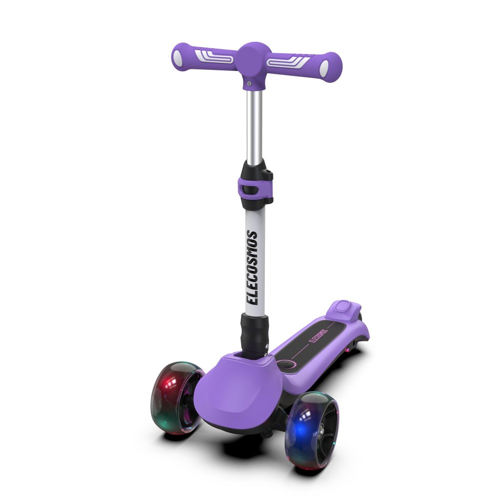 ELECOSMOS Ride On Toys for Kids, Scooter for Kid, 3 Wheel Ride-on for Kids, Christmas Birthday Gift for Girls. Purple