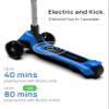 ELECOSMOS Ride On Toys for Kids, Scooter for Kid, 3 Wheel Ride-on for Kids, Christmas Birthday Gift for Girls. Purple view 2