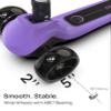 ELECOSMOS Ride On Toys for Kids, Scooter for Kid, 3 Wheel Ride-on for Kids, Christmas Birthday Gift for Girls. Purple view 4