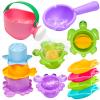 10PCS Baby Bath Toys for Kids Ages 1-3 Mold Free Water Toys for Toddlers 12+ Months Fun Bathtub Pool Beach Toys Safe Early Learning Water Table Toy for 2-6 Years Old Christmas Birthday Boys Girls Gift view 1