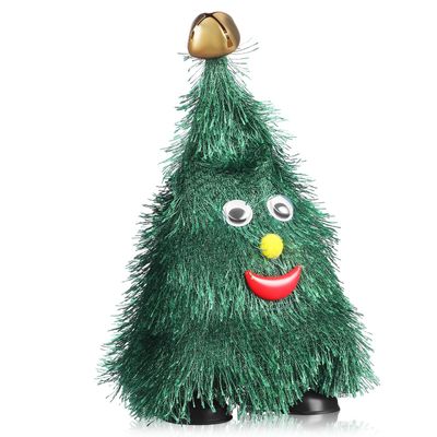 Angoily Festive Animated Christmas Tree Toy with Swinging Legs, Creative Wobbling Holiday Decoration for Kids and Adults, Fun Walking Xmas Ornament