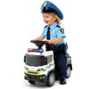 Licensed Scania Ride on Push Car by INFANS with 3 Sound Effects, Storage, Toddler Sliding Police Truck, White view 1