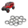 10PCS RC Ball Bearing Kit, Steel Metal ielded Ball Bearings, High Rotation Speed Low Friction Bearings for 1/10 RC Cars, Compatible with D Racing 10421 S, Silver Color, 15 x 10 x 4 view 2