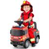 Licensed Scania Ride on Push Car by INFANS with 3 Sound Effects, Storage, Toddler Sliding Fire Fighting Truck, Red view 1