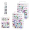 2 Pack 96-Slot Mini Brand Storage Cases, Clear Plastic Mini Brand Organizer Box with Adjustable Dividers, Portable Compartment Container for mi ni Toys and Collectibles (Case Only) view 1