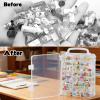 2 Pack 96-Slot Mini Brand Storage Cases, Clear Plastic Mini Brand Organizer Box with Adjustable Dividers, Portable Compartment Container for mi ni Toys and Collectibles (Case Only) view 4
