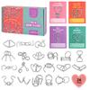 24 Pack Valentine Metal Brain Teaser Puzzles for Kids  Classroom Exchange Gifts with 24 Greeting Cards, White Bags & Instruction Cards, Fun Friendship Game Favors for Boys & Girls Ages 49 view 1