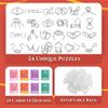 24 Pack Valentine Metal Brain Teaser Puzzles for Kids  Classroom Exchange Gifts with 24 Greeting Cards, White Bags & Instruction Cards, Fun Friendship Game Favors for Boys & Girls Ages 49 view 2