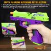 Tcxomino Automatic Shell Ejecting Toy Gun for Age 13+ Years, Fidget & Shooting Game, Realistic Toy Pistol with 120 Soft Bullets, 18 Shells & 2 Magazines, Ideal Gift for Halloween Christmas(Purple) view 3