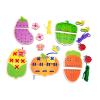 1 Set Wooden Lacing Cards Sewing Kit for Kids Preschool Threading Activity Toy Develop Fine Motor Skills- Vegetable view 1
