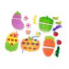 1 Set Wooden Lacing Cards Sewing Kit for Kids Preschool Threading Activity Toy Develop Fine Motor Skills- Vegetable view 3