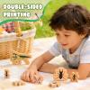 MTWENWENZY 20 PCS Wood Bugs and Insect Block Toys for Kids Wooden Minibeast Blocks Natural Classroom Science Learning Toy Boys and Girls Educational Preschool Learning view 3