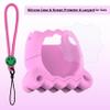 JCHPINE Silicone Cover Case for Tamagotchi Paradise Interactive Virtual Pet, Stand Up Case for Tamagotchi Paradise Screen Protector and Lanyard (Pink) view 3
