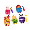 1 Set Wooden Lacing Cards Sewing Kit for Kids Preschool Threading Activity Toy Develop Fine Motor Skills- Animal view 2
