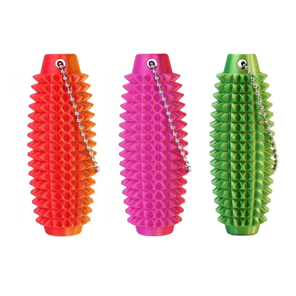 3 Pcs Little Ouchies Pain Fidget, Upgrade Pain Stim Fidget Toy for Adults & Teens, 3D Printed Spiky Grippie Stim Keychain, Sensory Toy for Stress Relief & Focus, Office Workers Novelty Gifts for Men