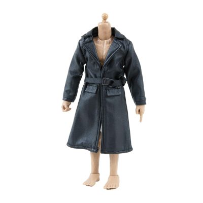 1/12 Scale Action Figure Clothes,Long Leather Jacket for 6 inch Action Figures,1:12 Scale Miniature Coat. (6" Long Leather Jacket)