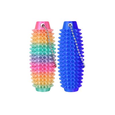 2 Pcs Little Ouchies Pain Fidget, Upgrade Pain Stim Fidget Toy for Adults & Teens, 3D Printed Spiky Grippie Stim Keychain, Sensory Toy for Stress Relief & Focus, Office Workers Novelty Gifts for Men