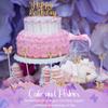 12 Pcs 1 Happy Birthday Cake Toppers With 11 Pcs Pink And Gold Butterfly, 1st First Happy Birthday cake Topper, view 3