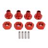 17mm Aluminum Alloy Wheel Hex Coupler Sturdy Durable Stability JLB 1/10 Series Truck RC Wheel Hex Driver (Red) view 1