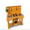 Noble Toys XL Cedar Outdoor Mud Kitchen Centered with Backsplash, Wood Faucet and Oven for Toddlers Kids | Pretend Play Table | Sensory Table | Outside Playset | Real Wooden Kitchens | Preschool view 1