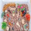 Dinosaur Sensory Bin Kit for Kids  Taste-Safe Pinto Beans, Fossil Skeletons, Trees, Volcano & Durable Wooden Tools  Includes Storage Bin view 1
