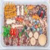 Dinosaur Sensory Bin Kit for Kids  Taste-Safe Pinto Beans, Fossil Skeletons, Trees, Volcano & Durable Wooden Tools  Includes Storage Bin view 2