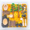 Construction Sensory Bin Kit for Kids  Taste-Safe Rice, Realistic Rocks & Logs, Durable Wooden Tools & Vehicles  Includes Storage Bin  Montessori-Inspired Sensory Play view 1