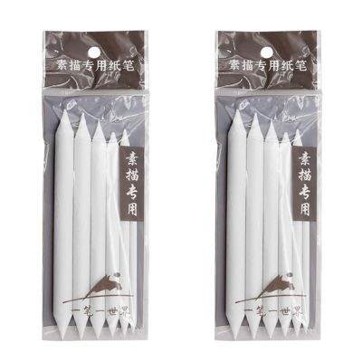 3/6PCS Blending Stumps and Tortillions for Charcoal Pencil Or Crayon Drawing Sandpaper Pencil Sharpener for Sketching Artistic Sketching Eraser
